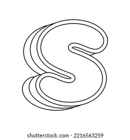 Coloring page letter s kids stock vector royalty free