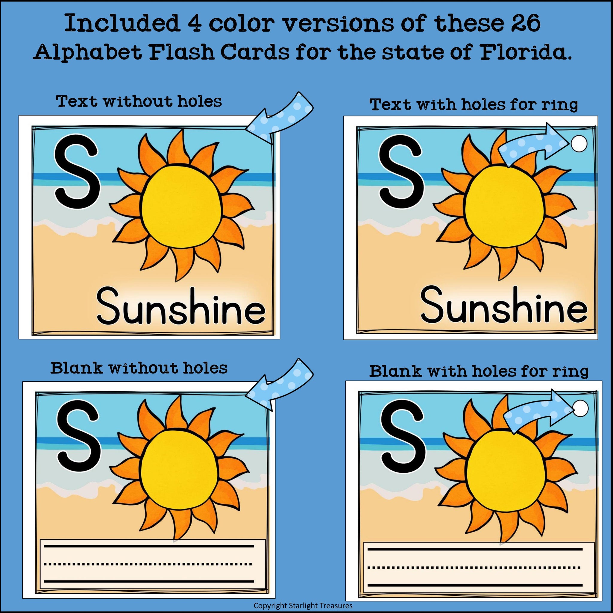 Alphabet flash cards for early readers