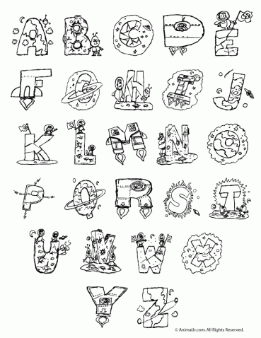 Printable bubble letters outer space letters woo jr kids activities childrens publishing
