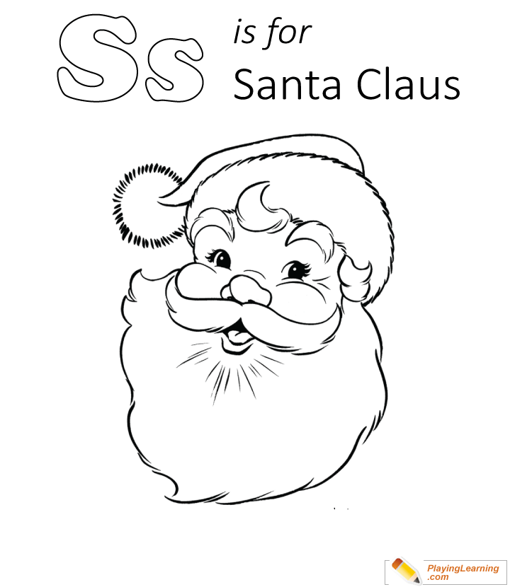 S is for santa claus coloring page free s is for santa claus coloring page