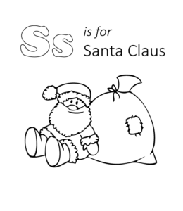 Santa claus coloring pages playing learning