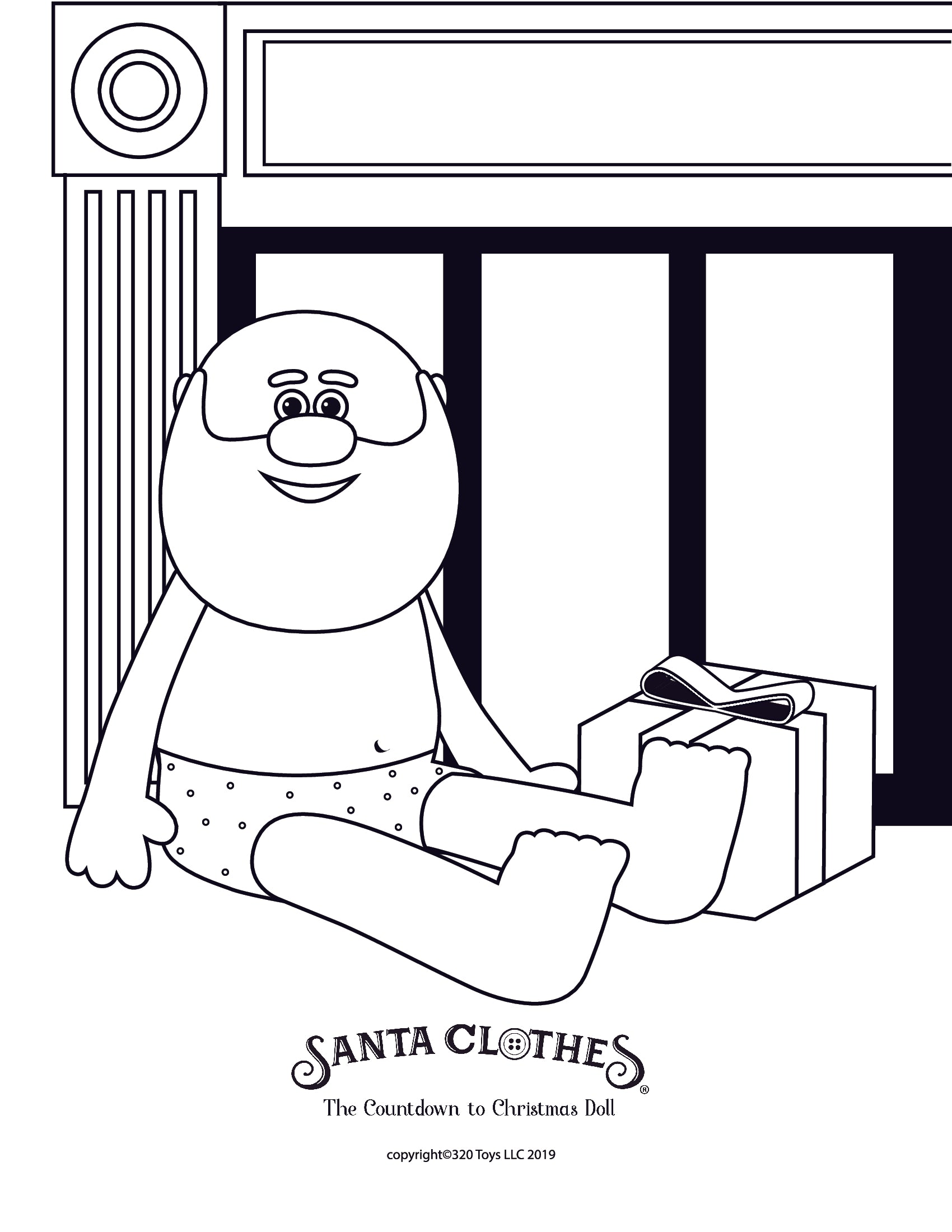 Coloring pages â santa clothes