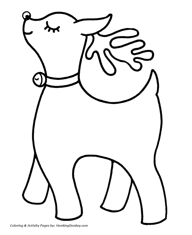 Santas reindeer coloring pages