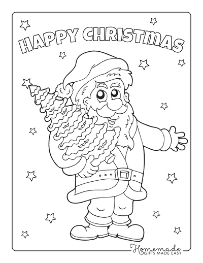 Best santa coloring pages for kids adults free printable pdfs
