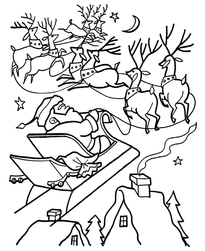 Santa coloring pages printable for free download