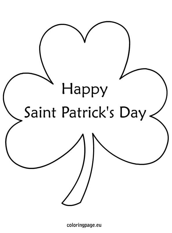 Happy saint patricks day shamrock