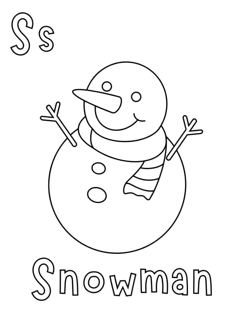 Free printable snowman coloring pages for kids