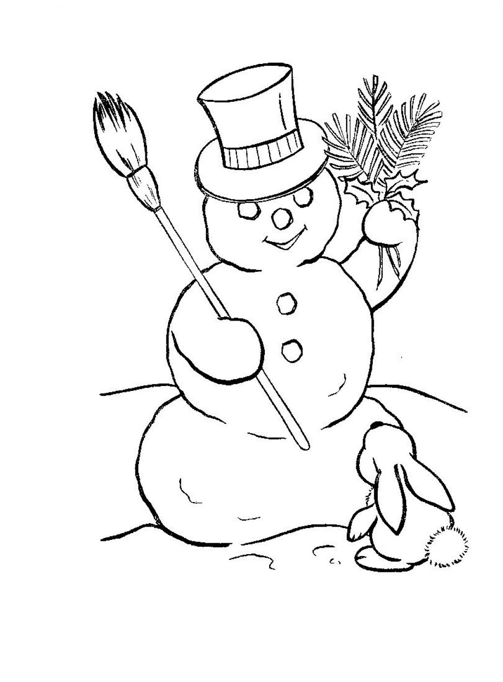 Free printable snowman coloring pages for kids
