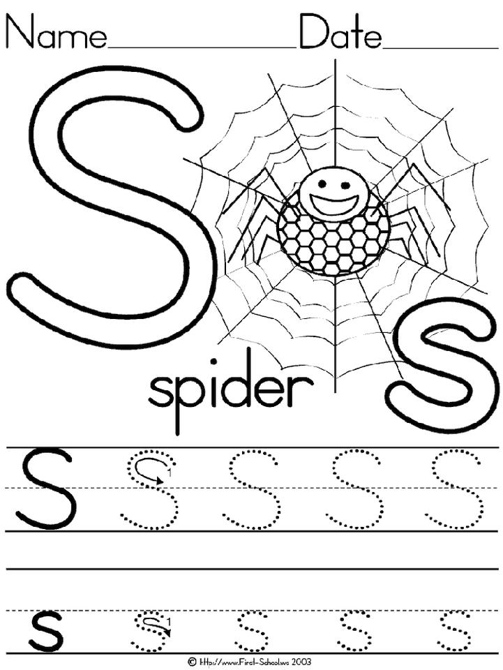 Get this s is for spider coloring page for kids spider handwriting worksheet letter s