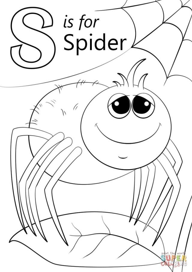 Beautiful spider coloring page