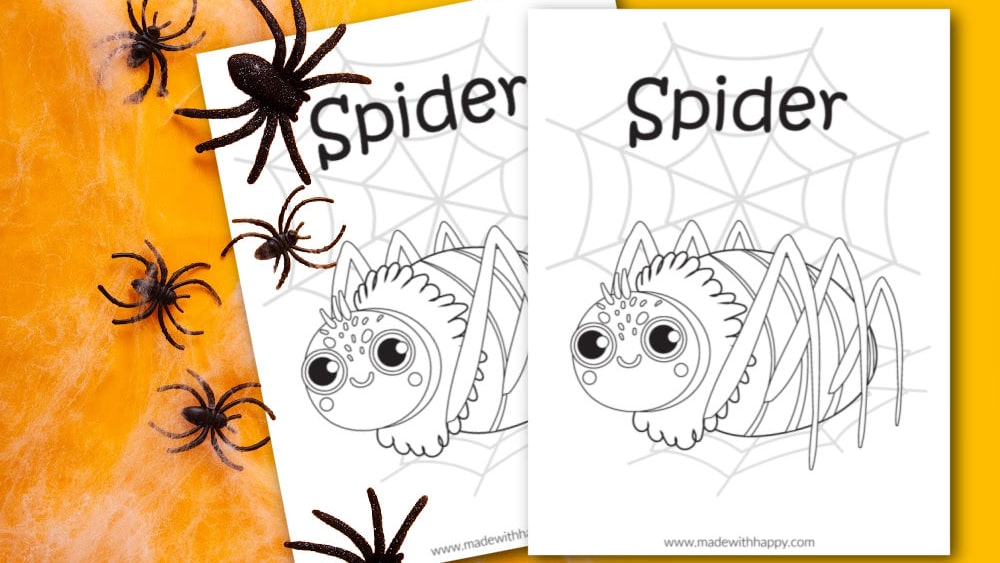Free printable spider coloring pages