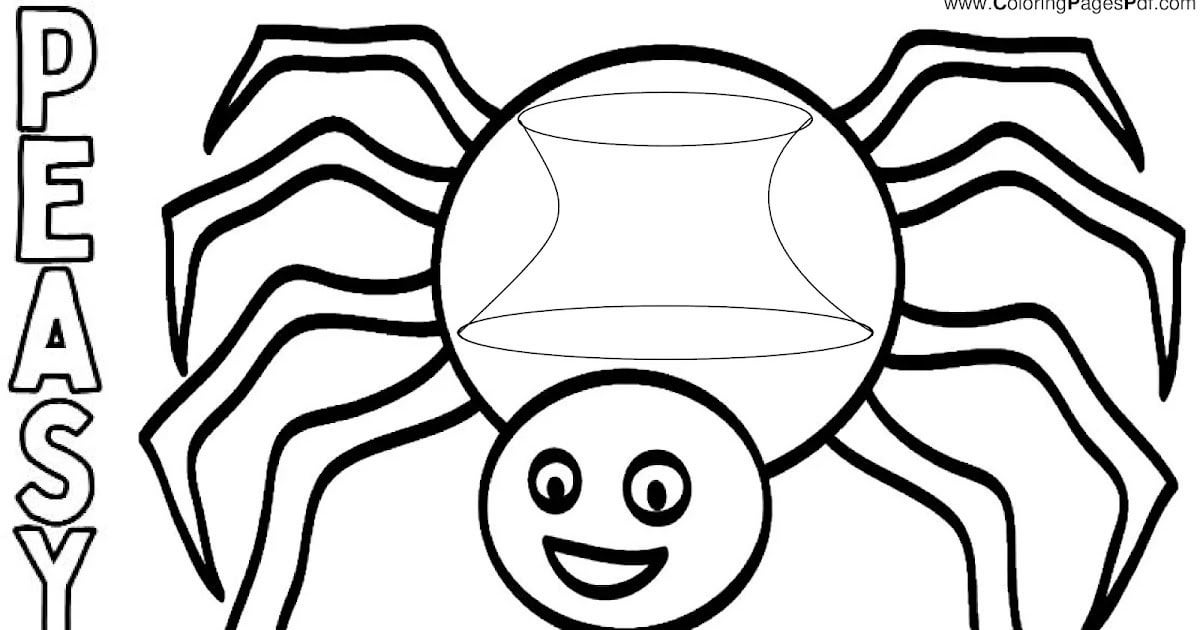 Spider coloring pages for kids rcoloringpagespdf