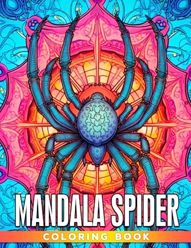 Mandala spider coloring book amazing designs coloring pages with stunning illustrations for teens adults relaxation and stress relief ideal gift for special occasion by safia harrison