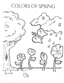 American sign language spring coloring page by kmm