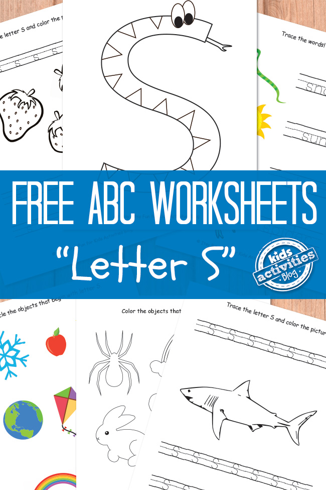 Free letter s worksheets for preschool kindergarten kids activities blog