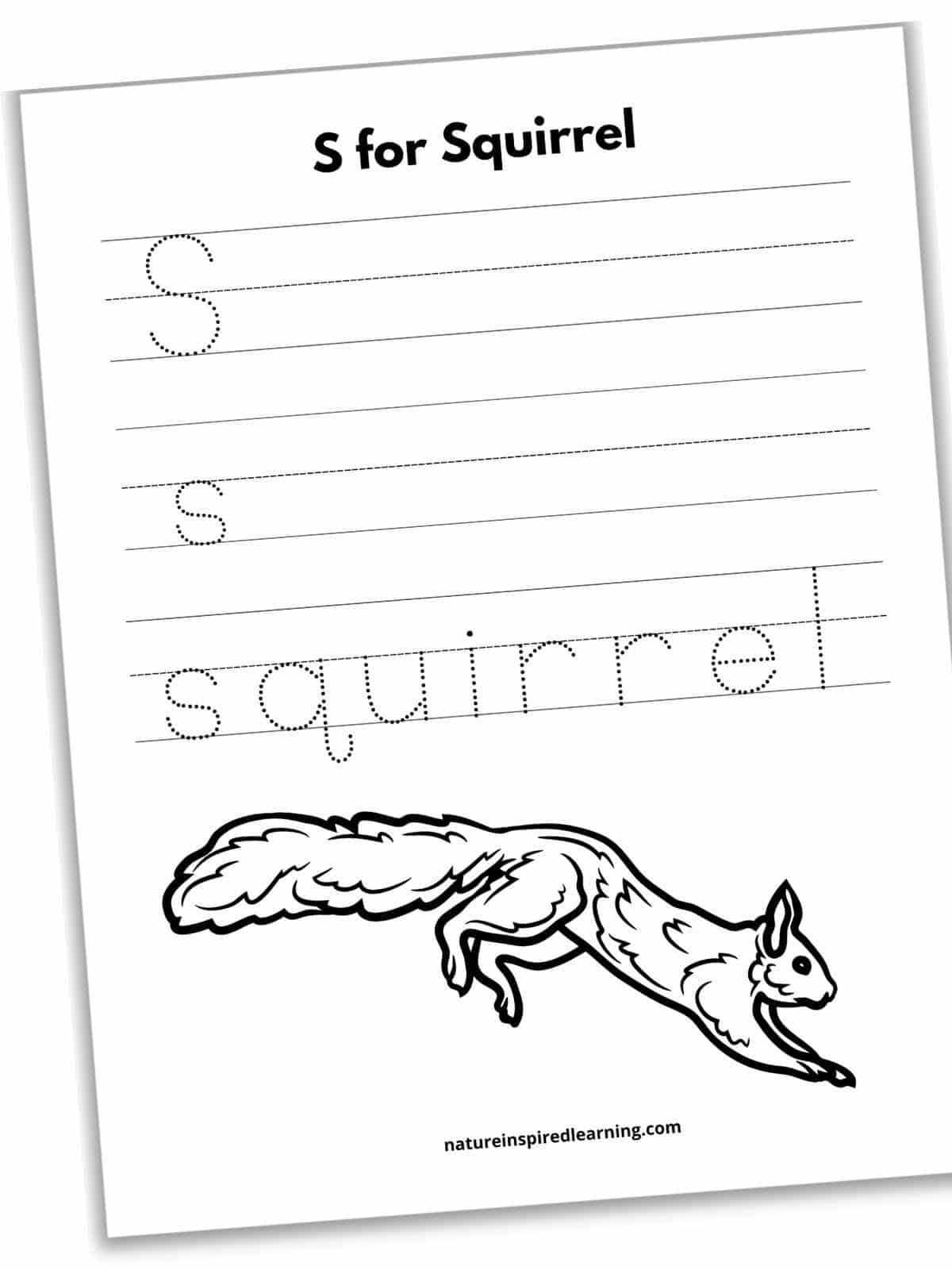 Free letter s tracing worksheets