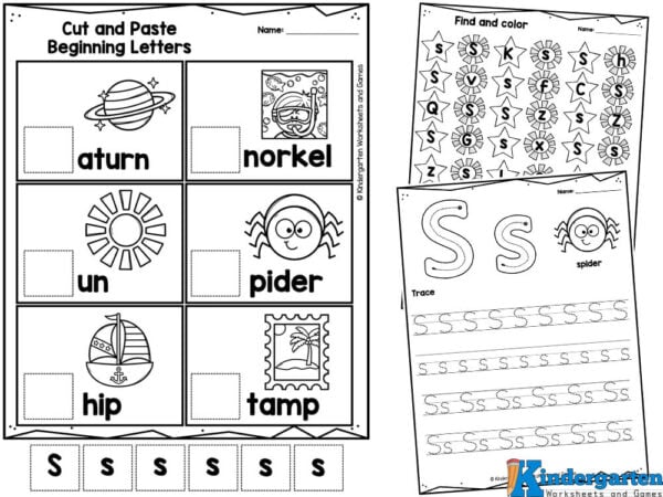 Free printable letter s worksheets for kindergarten