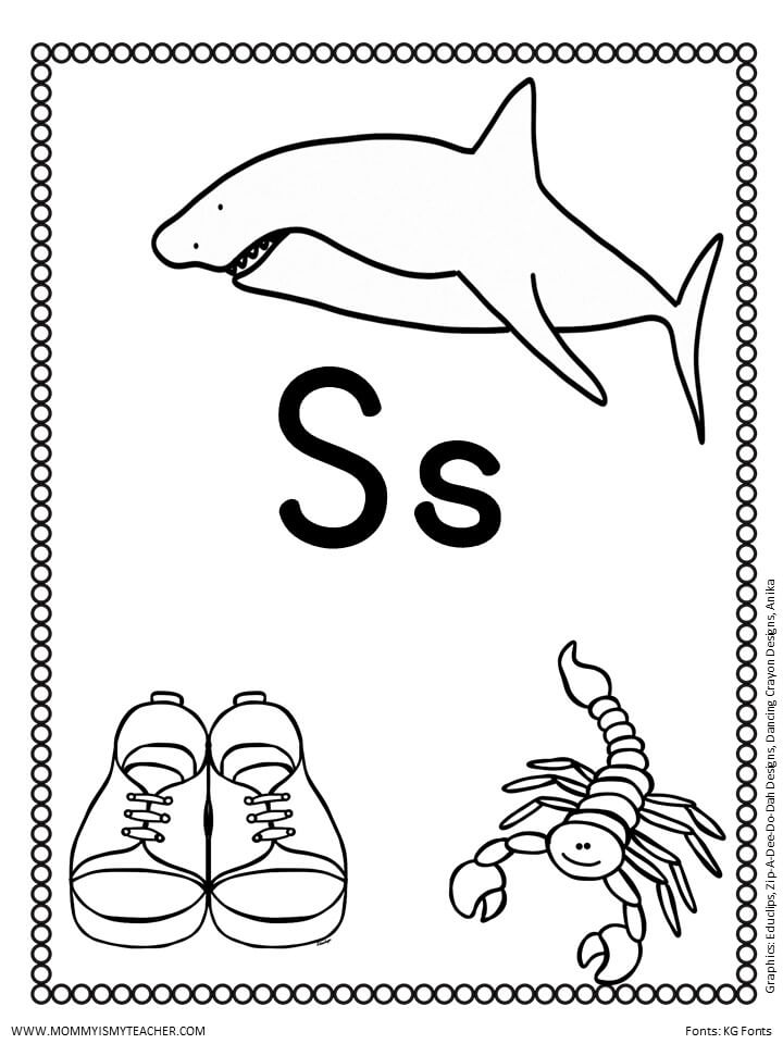 Letter s preschool printables â mommy is my teacher