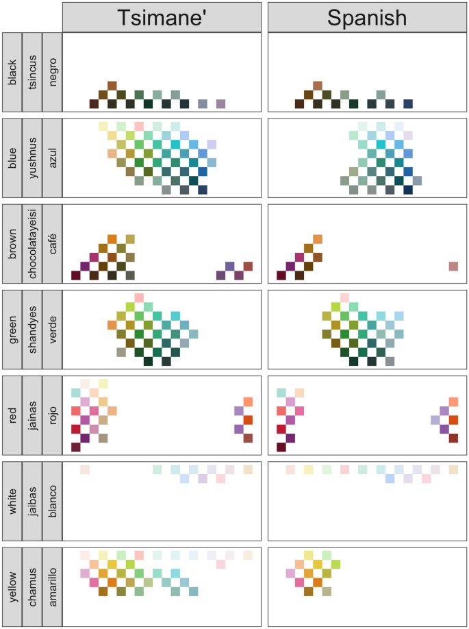 Color naming in tsimaneâspanish bilinguals indicates that differential experience with content domains affects lexical access scientific reports