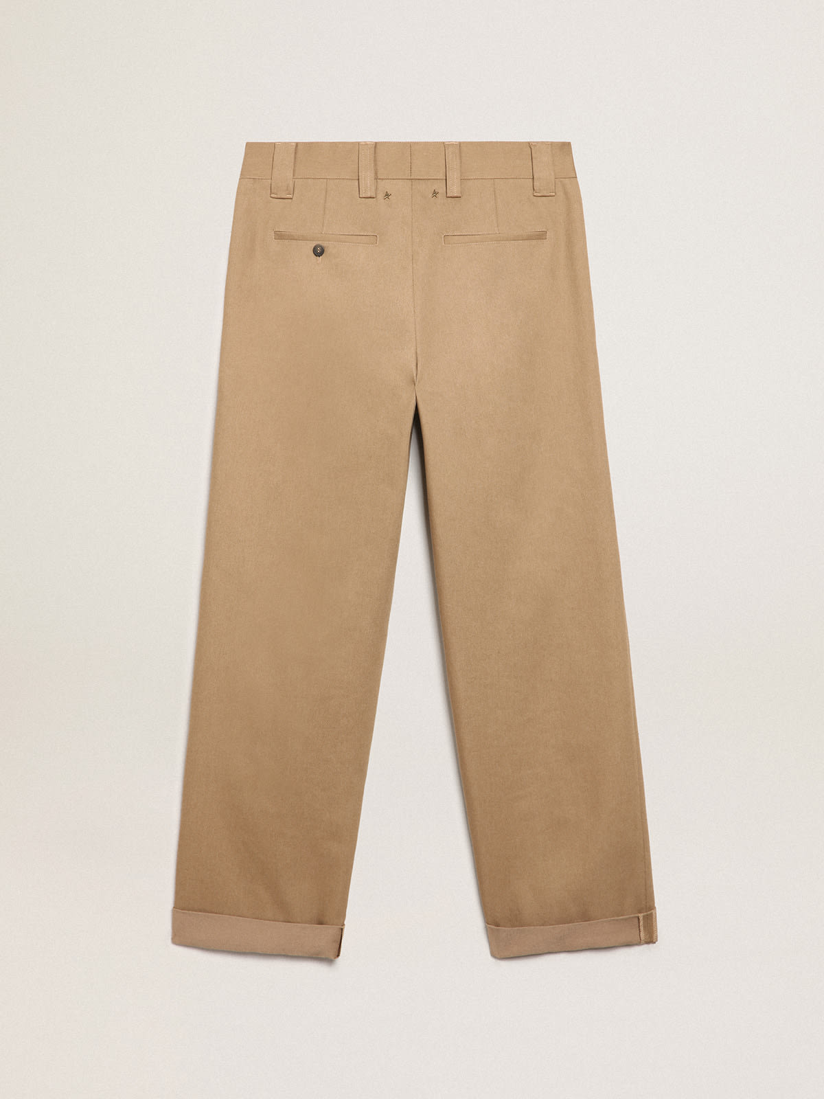 Beige khaki golden collection chinos golden goose