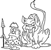 Sabre tooth tiger coloring page free printable coloring pages
