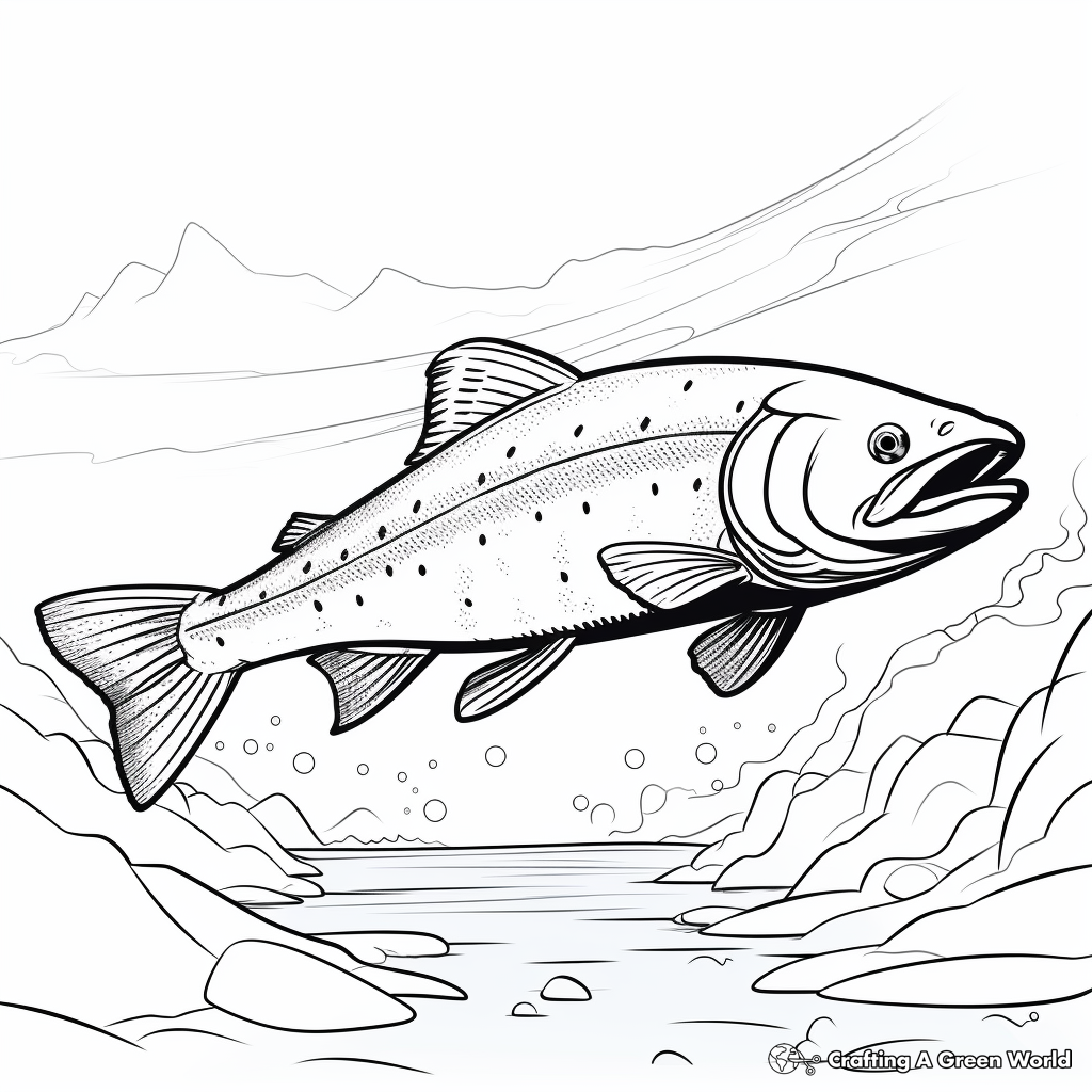 Salmon coloring pages