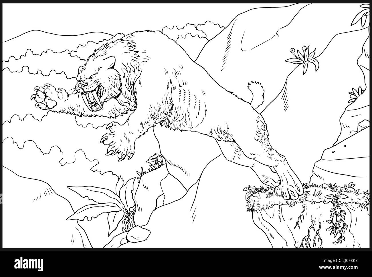 Saber tooth tiger prehistoric hi