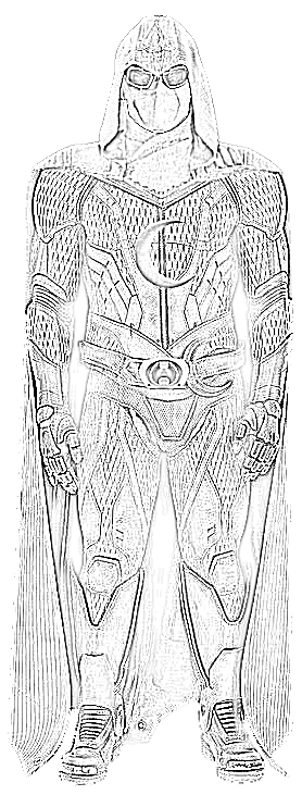 Marvel earth moon knight coloring page by sebastian