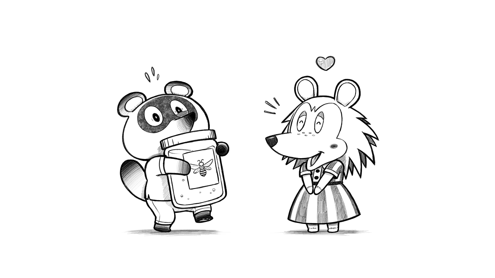 A little birdie told sable that tom nook always enjoys a spoonful of honey before bedtime so for valentines day she decided to replenish his supply ranimalcrossing