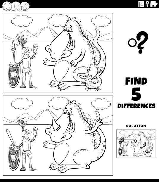 Coloring page funny numbers stock illustrations royalty