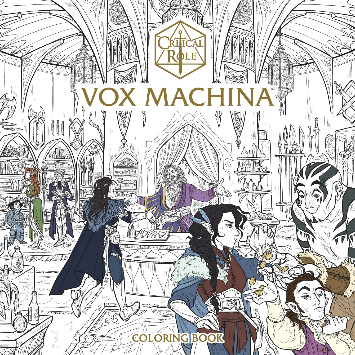 Critical role vox machina coloring book paperback lets play games