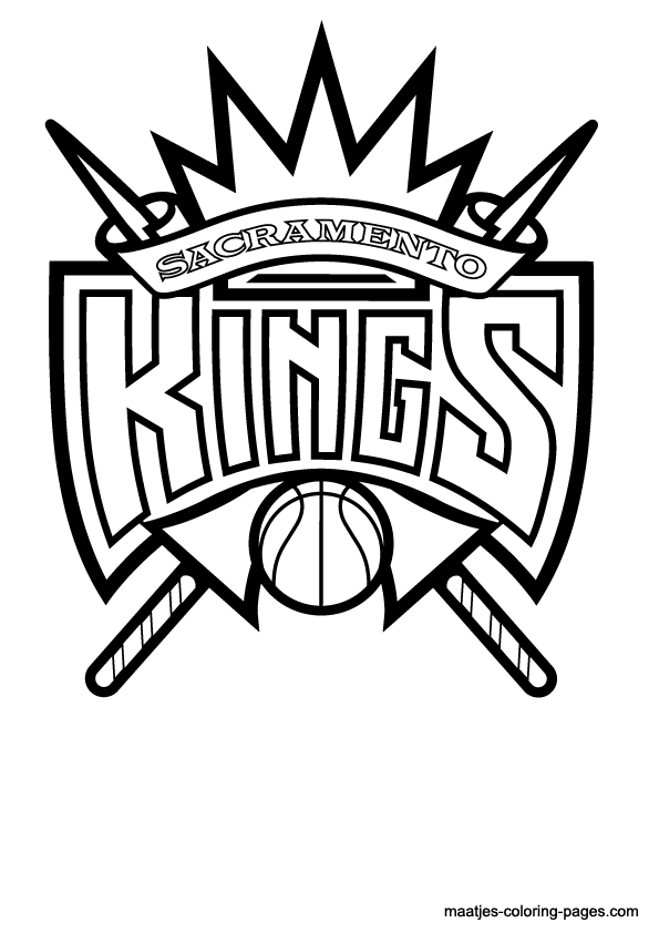 Nba sacramento kings logo coloring pages