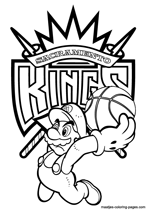 Sacramento kings nba coloring pages