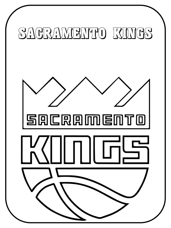 Sacramento kings coloring page