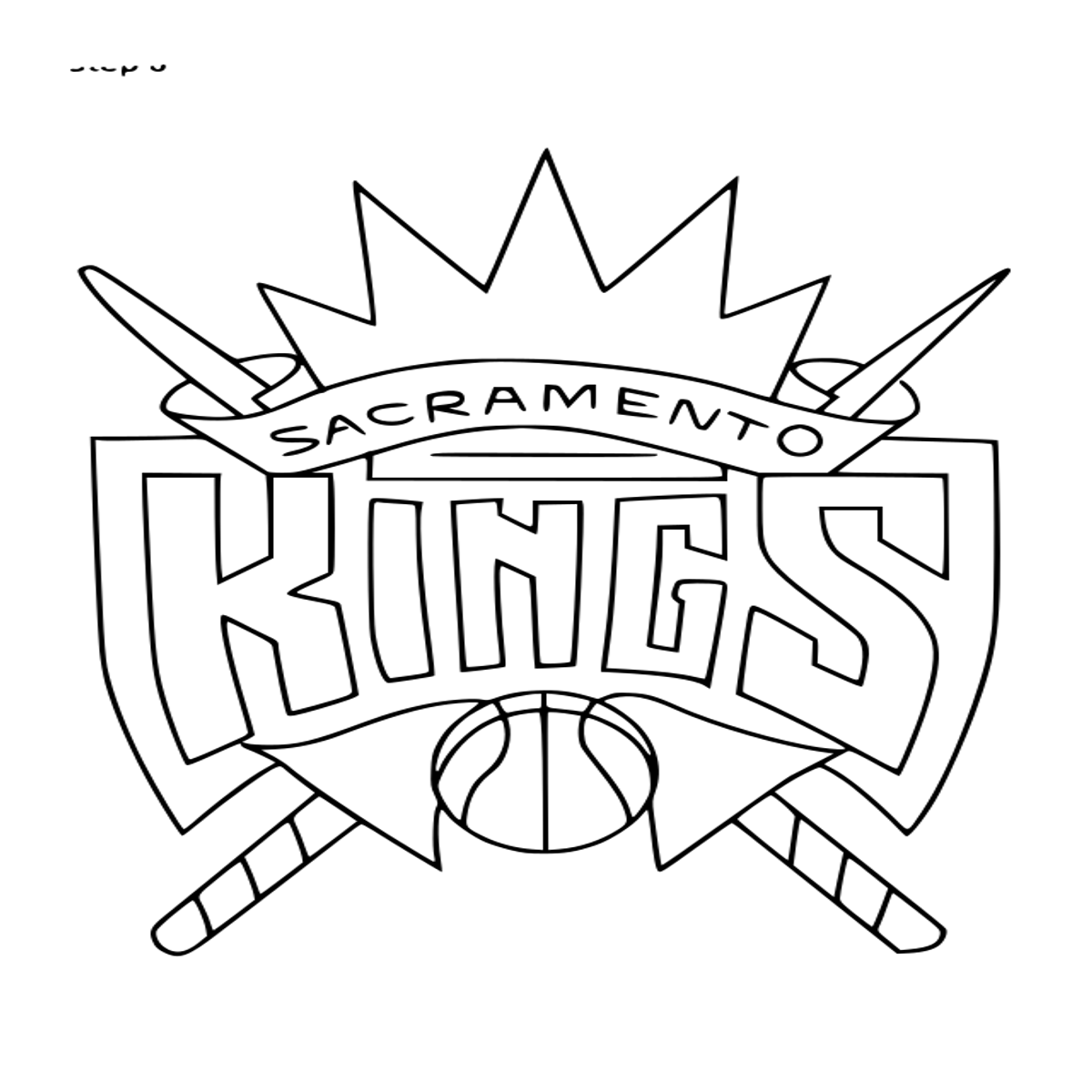 Coloriage le logo des sacramento kings gratuit ã imprimer