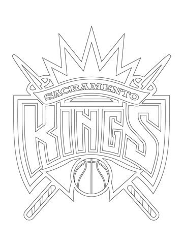 Sacramento kings logo coloring page free printable coloring pages