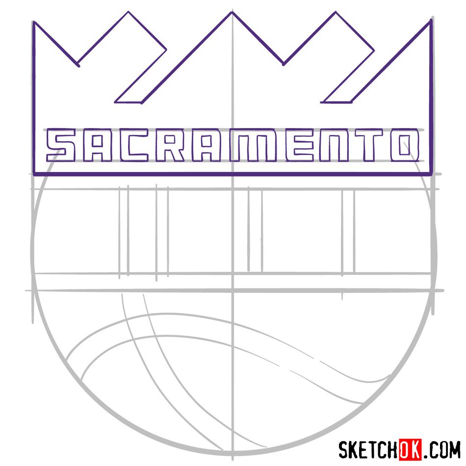 How to draw sacramento kings logo