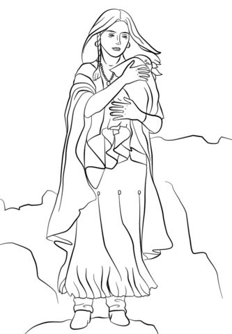 Sacagawea coloring page free printable coloring pages sacagawea coloring pages printable coloring pages