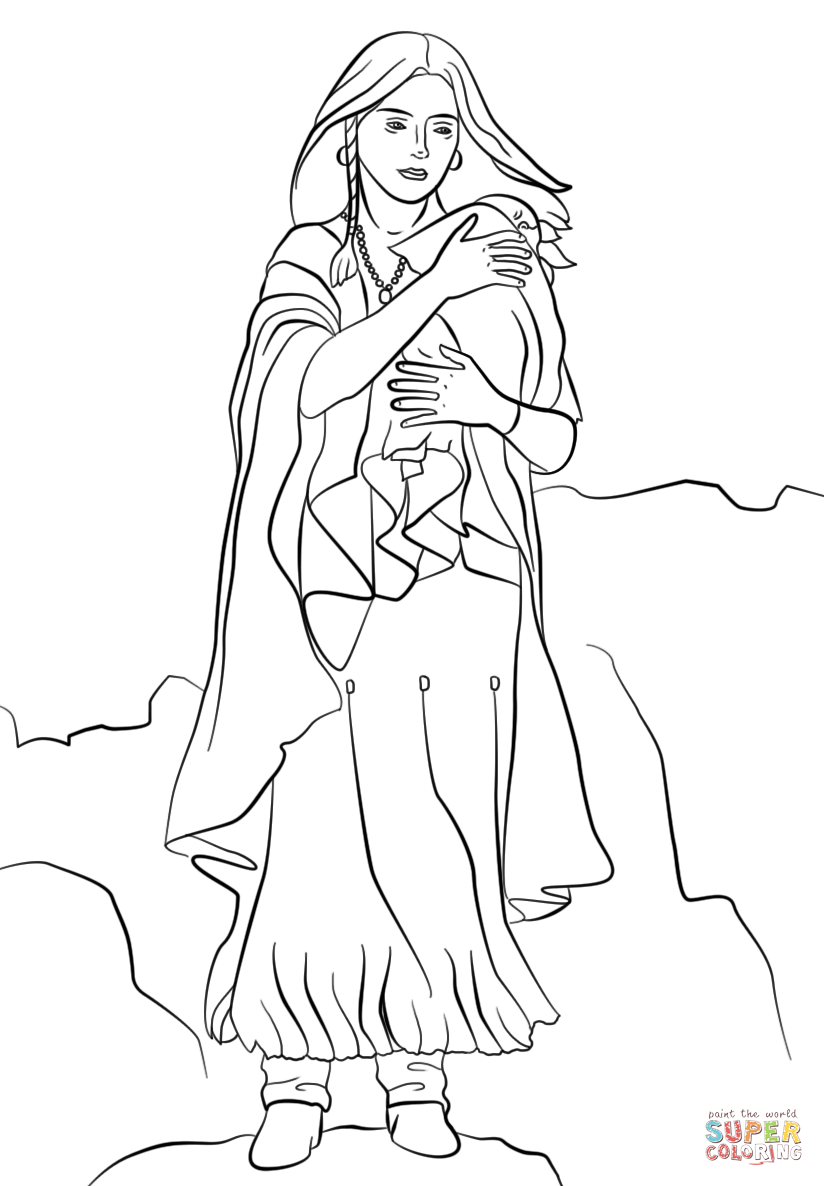 Sacagawea super coloring sacagawea coloring pages printable coloring pages