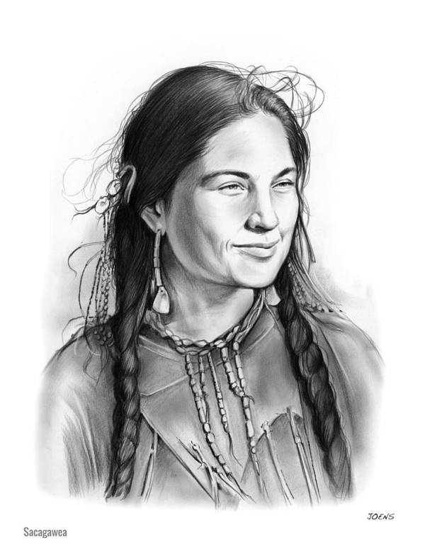 Sacagawea art print by greg joens