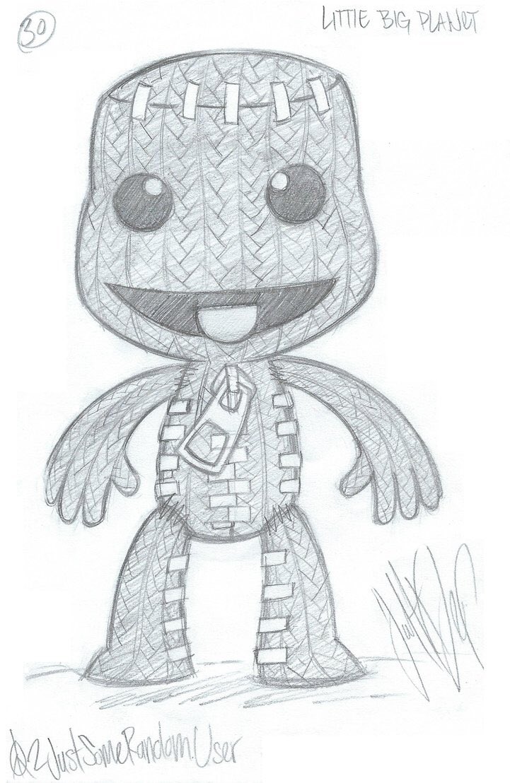 Justdef sur x round sketch request sackboy littlebigplanet sackboy playstation videogames drawing doodle illustration cartoons justdef httpstcoluqxdnqne x