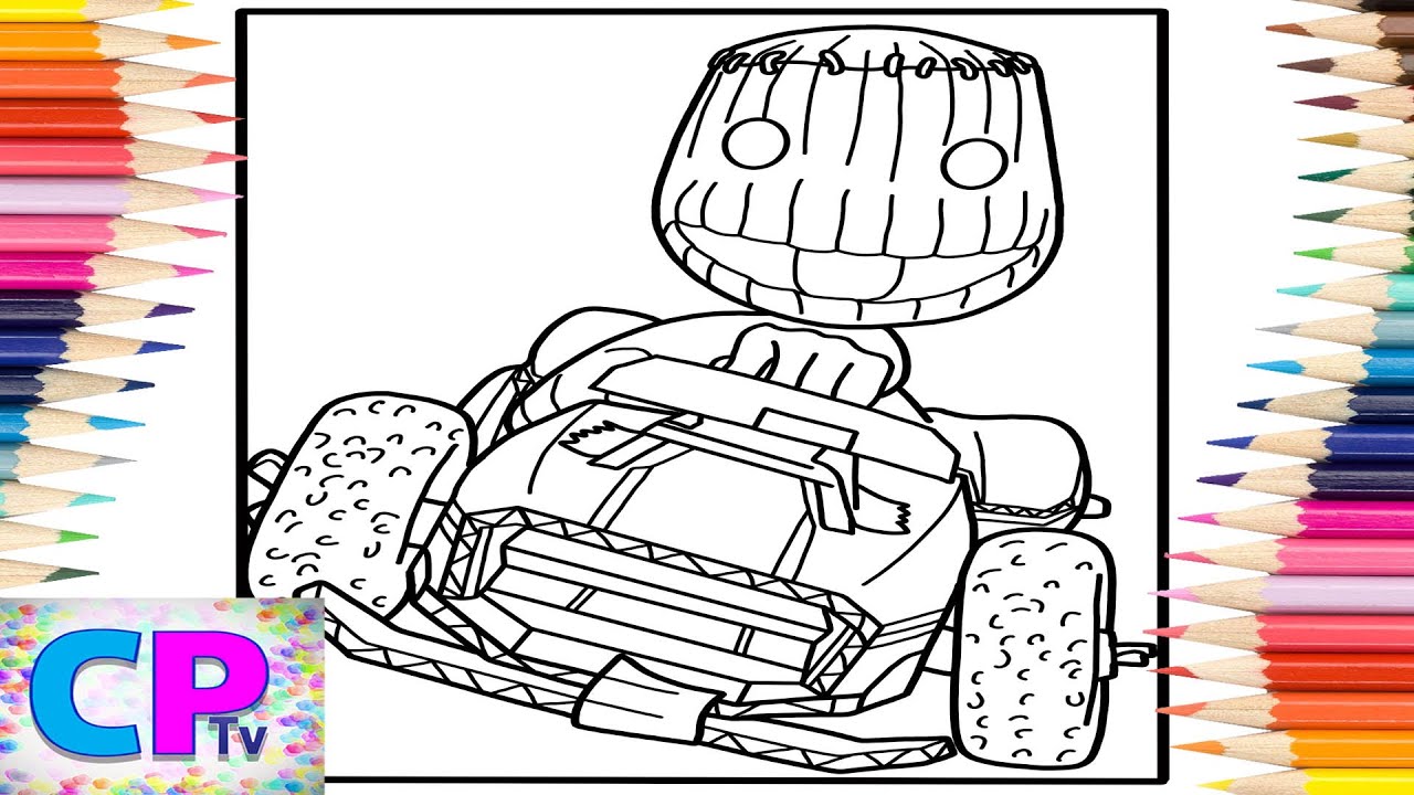Little big planet karting coloring pagessackboyelektronomia