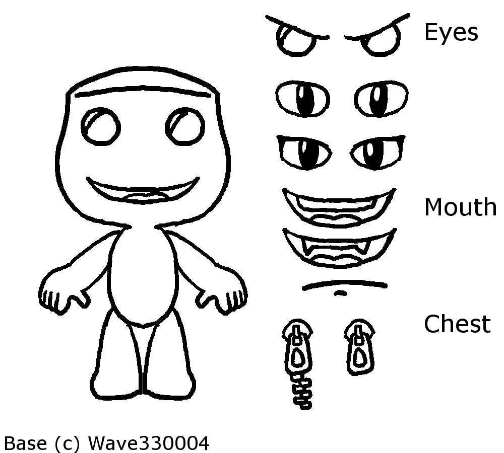 Little big pla sackboy base by slash
