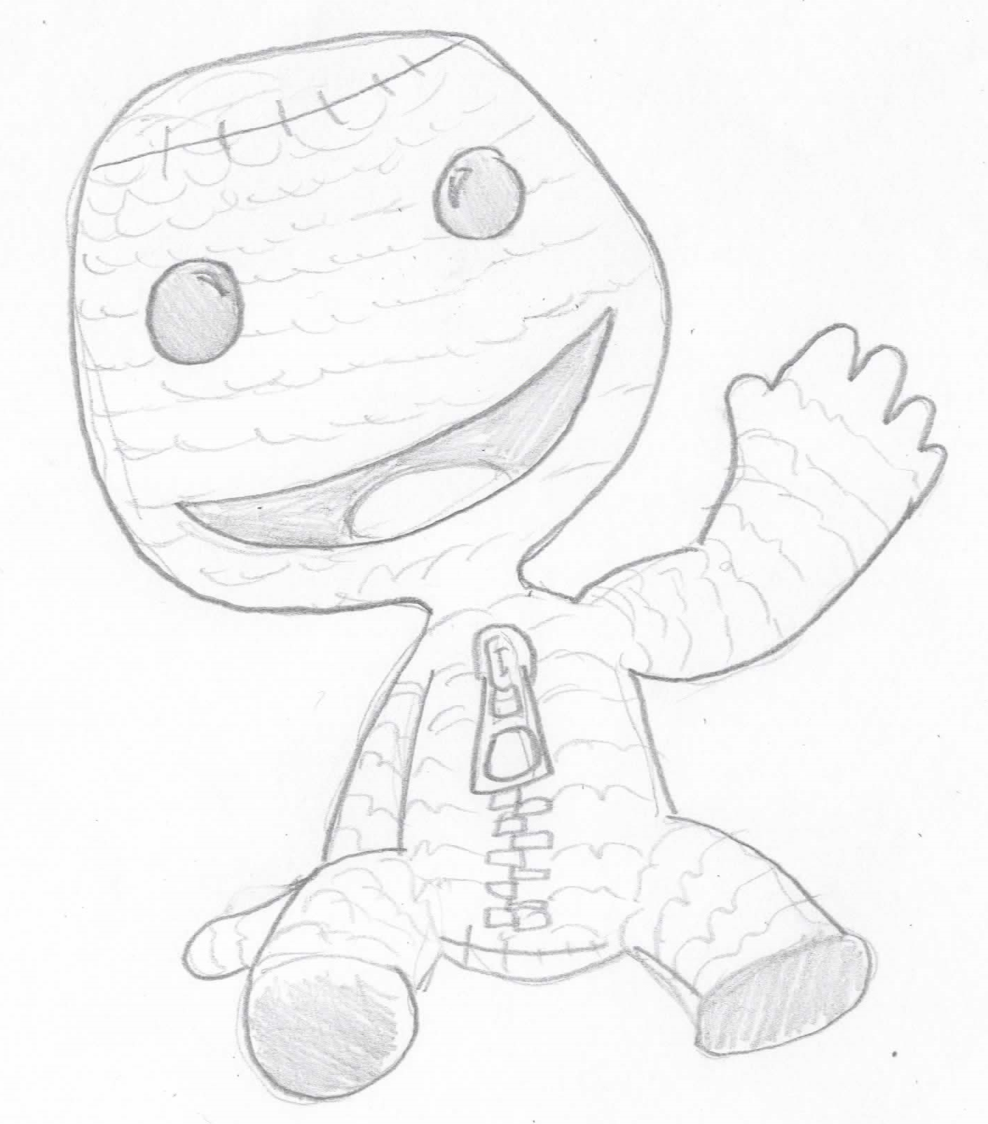 Sackboy request sketch by dlaney on