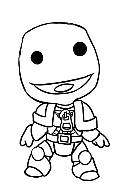 Sackboy space marine by satanicretribution on