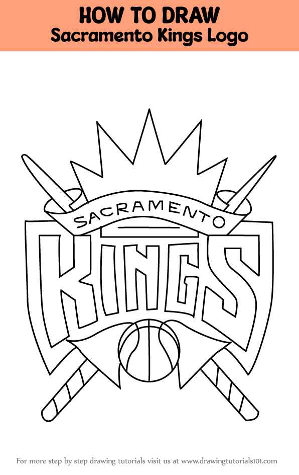 How to draw sacramento kings logo nba step by step