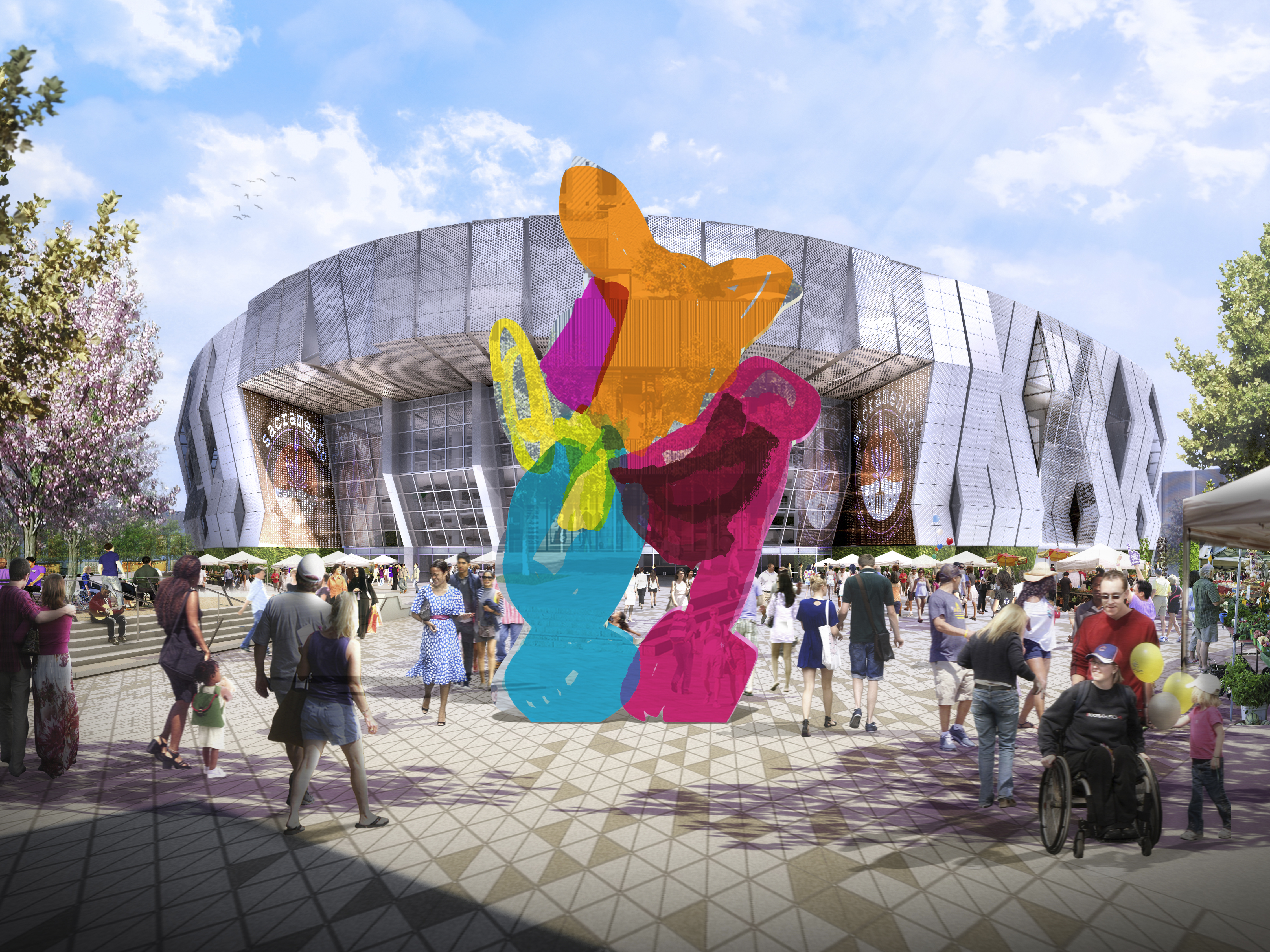 City council approves jeff koons coloring book for new arena plaza million for public art created by regional artists