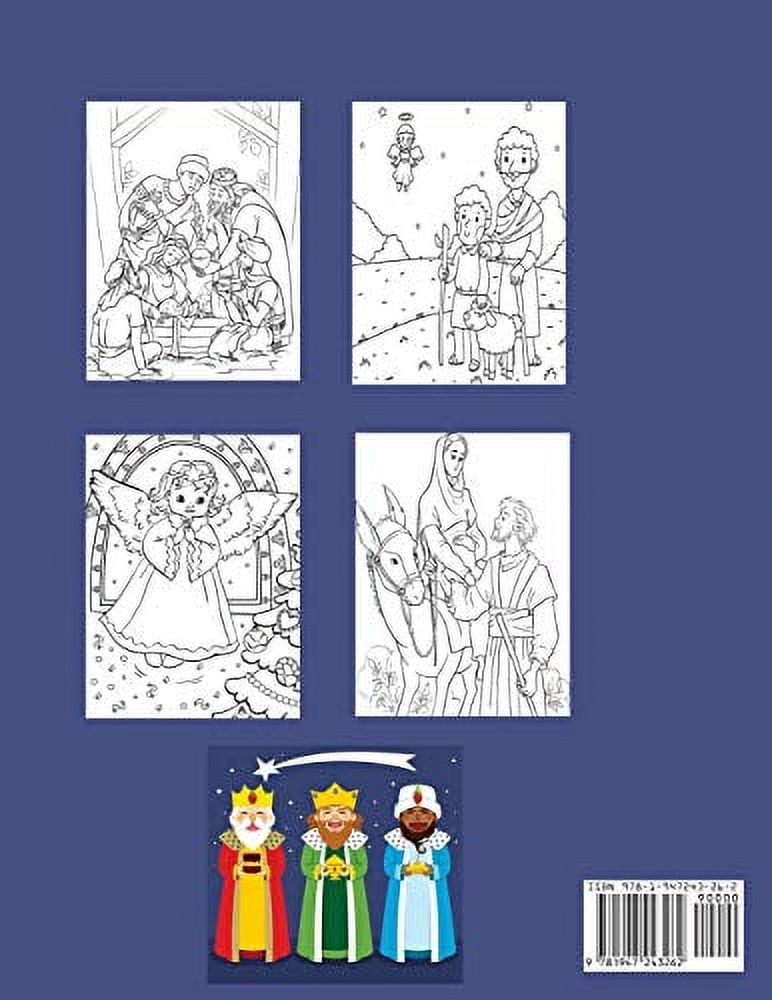 Bible coloring books for kids holy night a christmas bible coloring book paperback