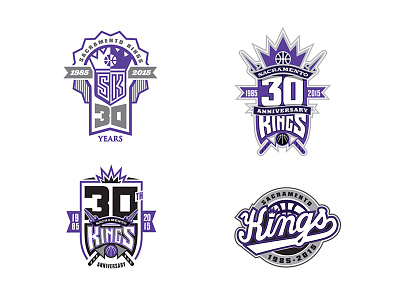 Sacramento kings th anniversary logos by brandon meier on