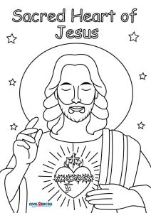 Free printable sacred heart of jesus coloring pages for kids jesus coloring pages sacred heart heart of jesus